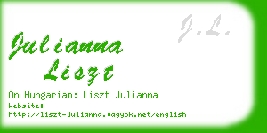 julianna liszt business card